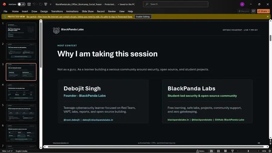 Ethical security practice session preview